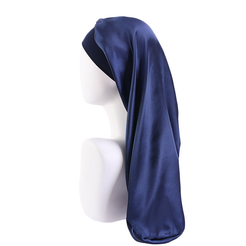 Navy Silk Bonnet XL
