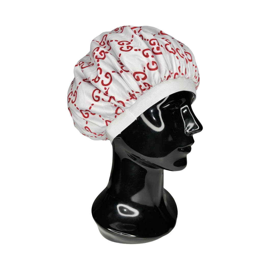 White/Red Gucci Bonnet