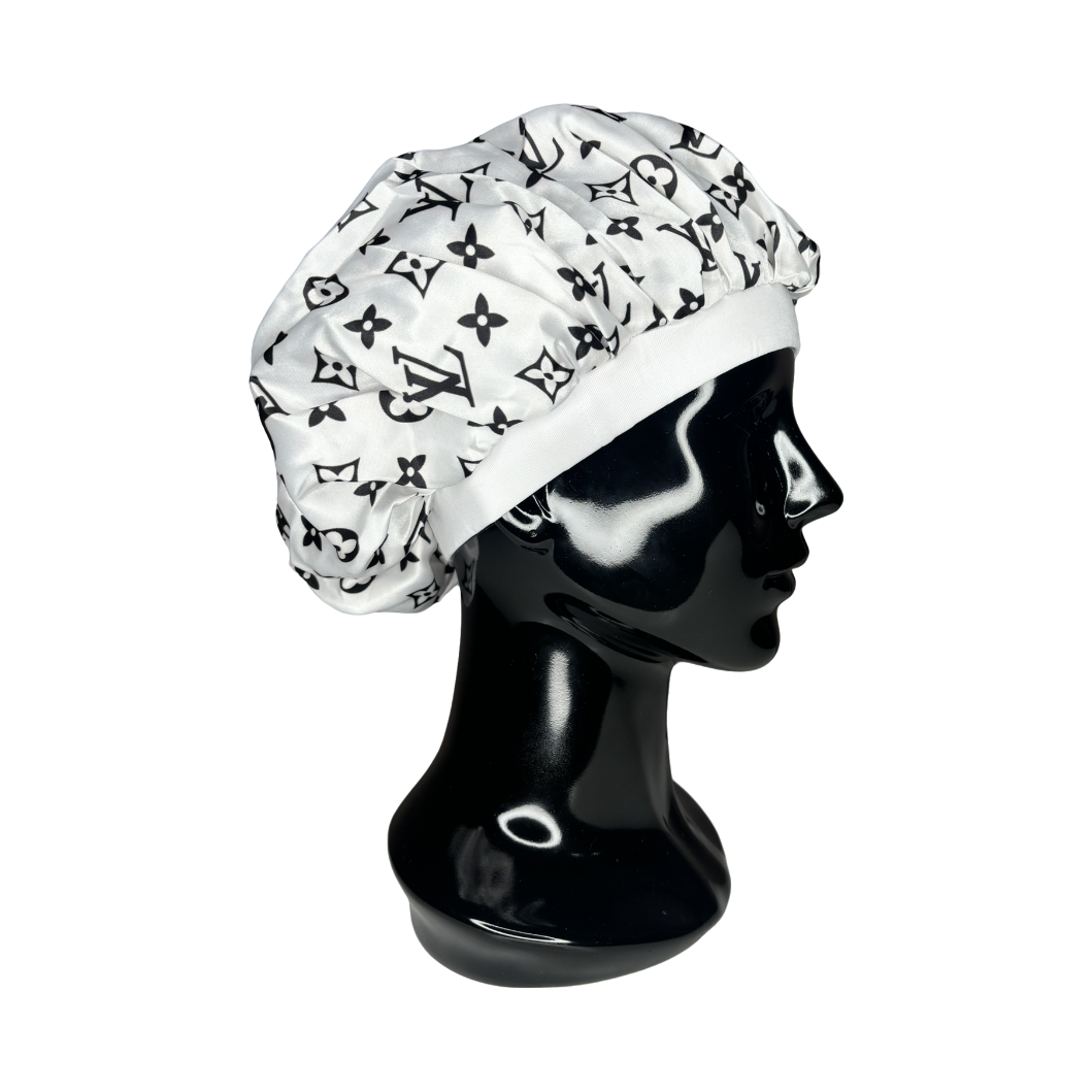 White/Black LV Bonnet