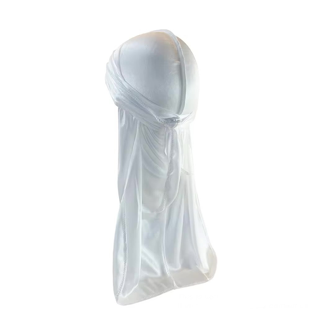 Kids White Silk Durag
