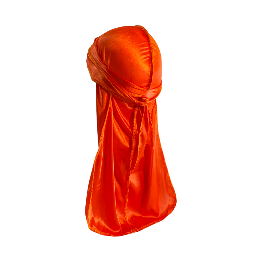 Kids Orange Silk Durag