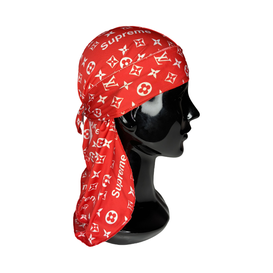 Red Supreme x LV Durag THE WAVE CO