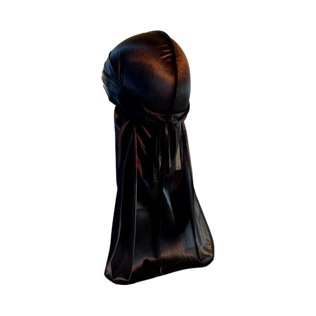 Kids Black Silk Durag
