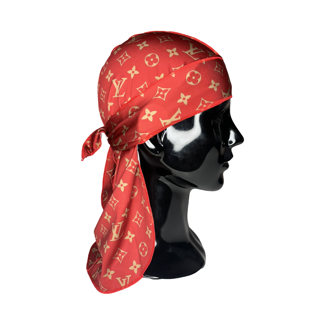 Red/Gold LV Durag