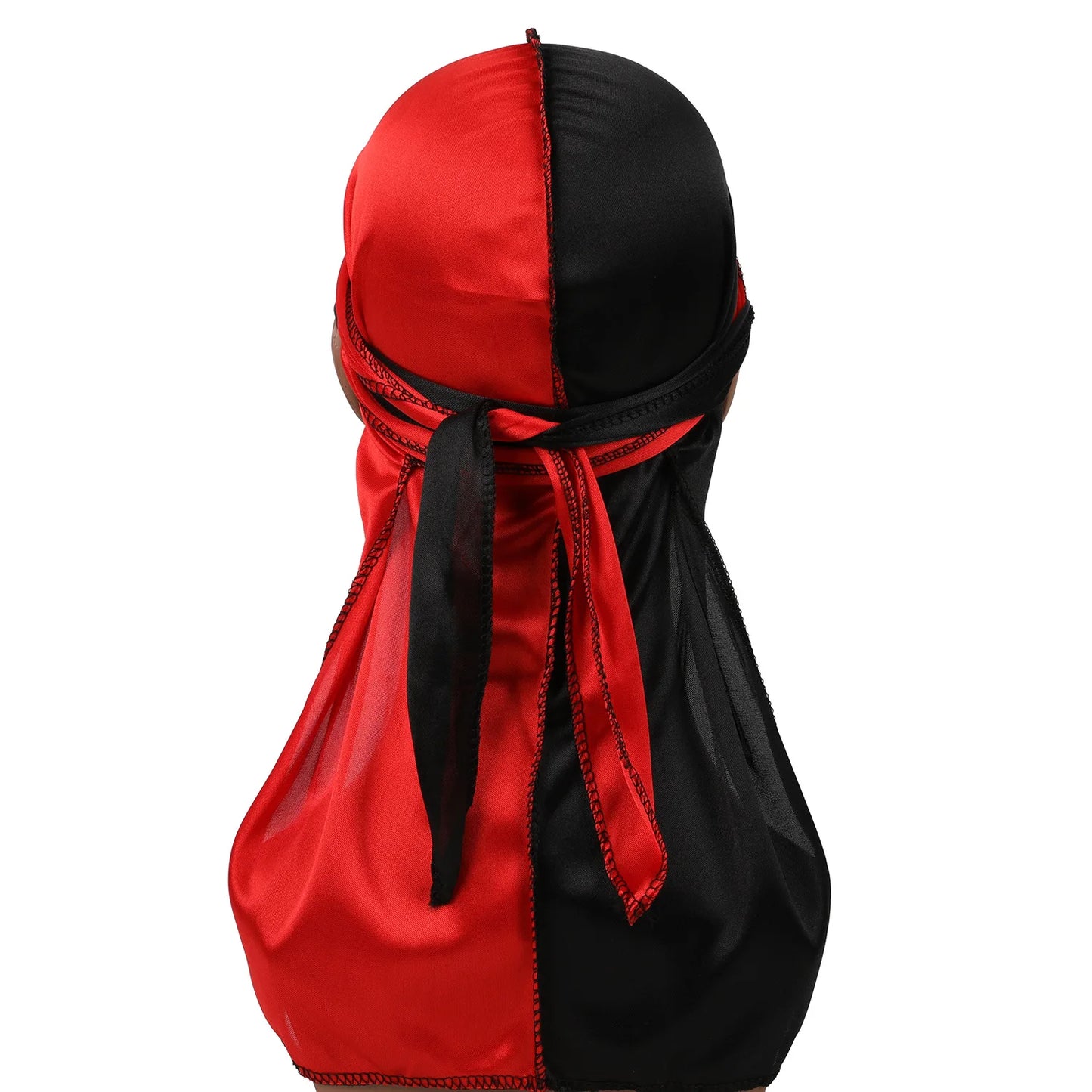 2-Tone Silk Durag - Red / Black