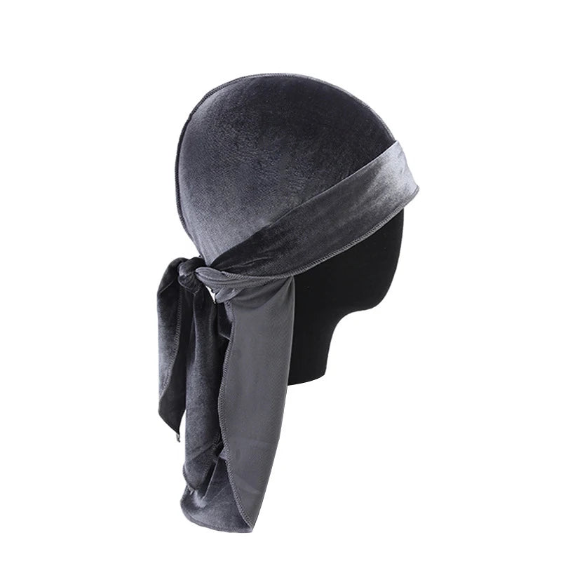 Grey Velvet Durag