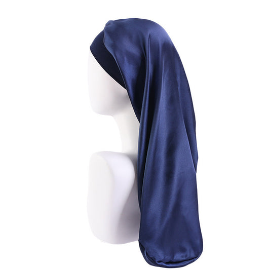 Navy Silk Bonnet XL