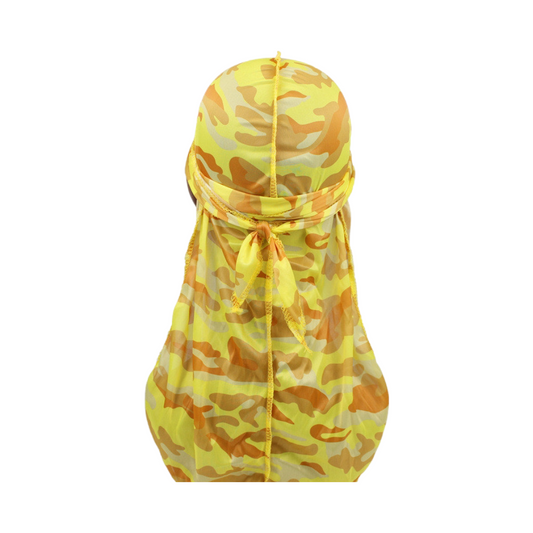 Camo-Yellow Silk Durag