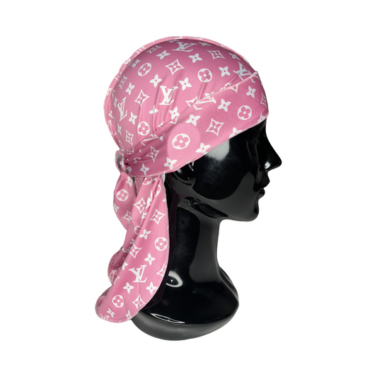 Pink/White LV Durag