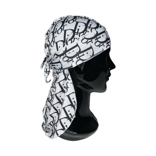 Black/Light Beige Dior Durag