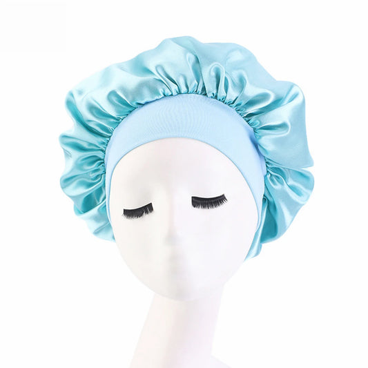 Baby Blue Silk Bonnet