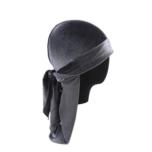 Grey Velvet Durag