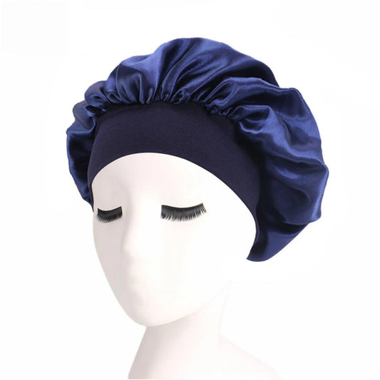 Navy Silk Bonnet