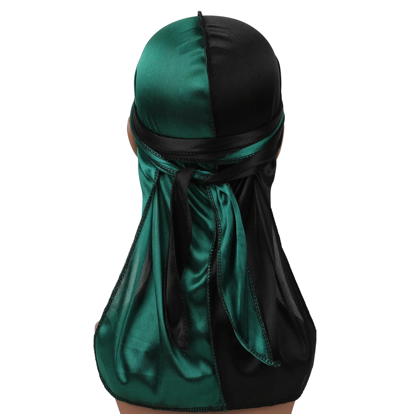 2-Tone Silk Durag - Emerald / Black