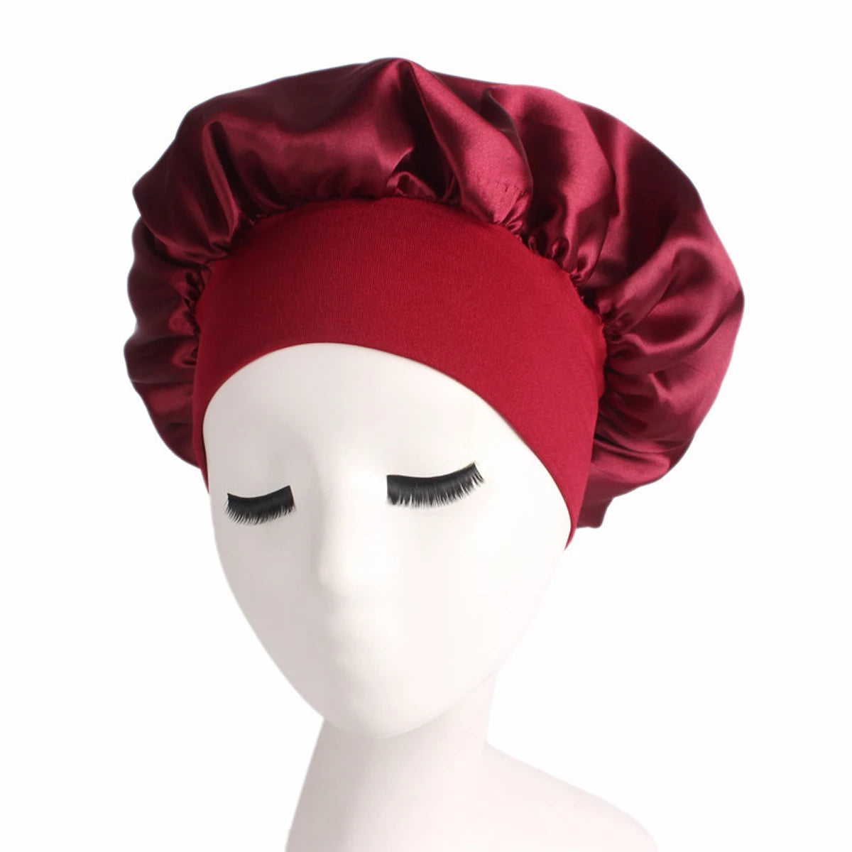 Maroon Silk Bonnet